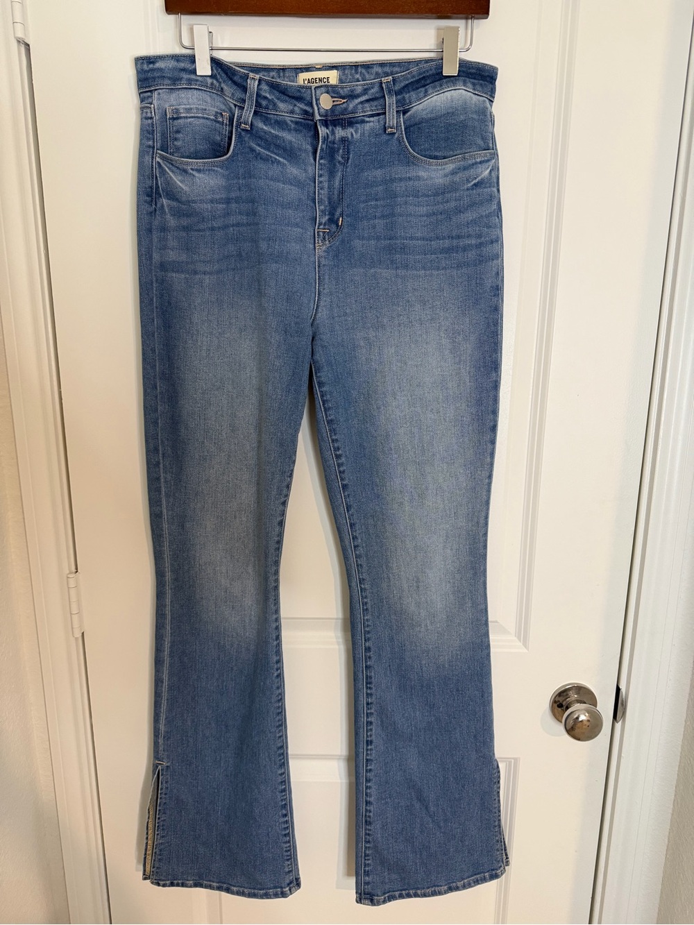L'AGENCE Light Blue High-Rise Flare Jeans